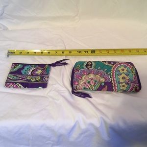 Vera Bradley:  wallet Combo . Purple / teal